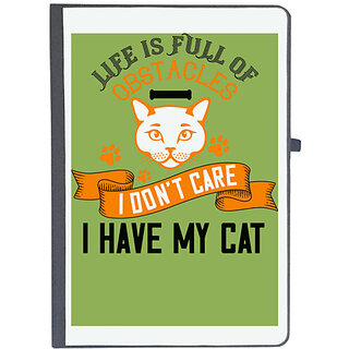                       UDNAG Ruled Notebook Diary 'Cat | Life is full', [A5 80Pages 80GSM]                                              