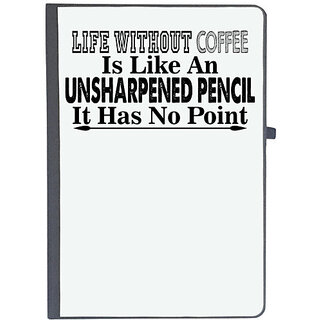                       UDNAG Ruled Notebook Diary 'Coffee | life without coffee is like an', [A5 80Pages 80GSM]                                              