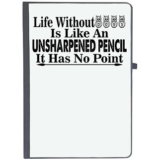                       UDNAG Ruled Notebook Diary 'Dog | life without dogs is like an', [A5 80Pages 80GSM]                                              