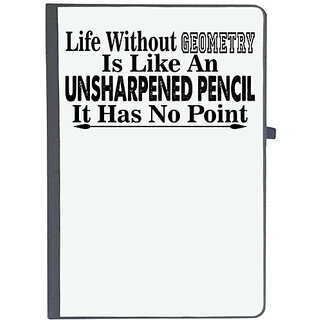                      UDNAG Ruled Notebook Diary 'Geometry | life without giometry is like an', [A5 80Pages 80GSM]                                              