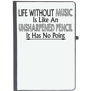                       UDNAG Ruled Notebook Diary 'Music | life without music is like an', [A5 80Pages 80GSM]                                              