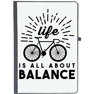                       UDNAG Ruled Notebook Diary 'Balance, Cycling | Life', [A5 80Pages 80GSM]                                              