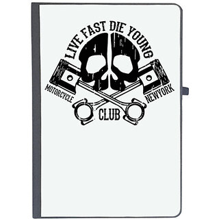                       UDNAG Ruled Notebook Diary 'Death | Live fast', [A5 80Pages 80GSM]                                              