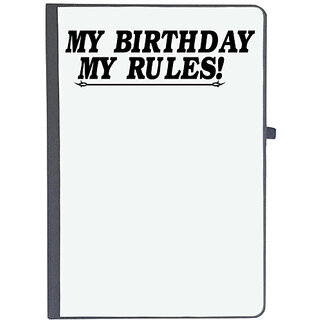                       UDNAG Ruled Notebook Diary 'Birthday | y birthday my rules', [A5 80Pages 80GSM]                                              