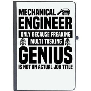                      UDNAG Ruled Notebook Diary 'Genius | Mechanical engineer', [A5 80Pages 80GSM]                                              