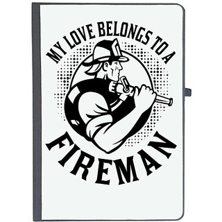                       UDNAG Ruled Notebook Diary 'fireman | My love belongs', [A5 80Pages 80GSM]                                              