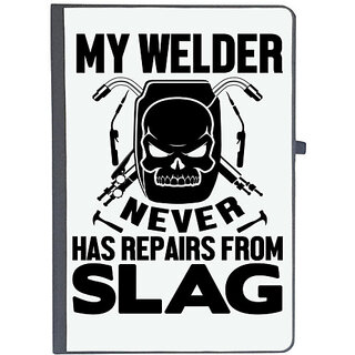                       UDNAG Ruled Notebook Diary 'Welder | My welder never', [A5 80Pages 80GSM]                                              