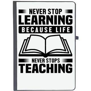                       UDNAG Ruled Notebook Diary 'Teacher | Never stop learning', [A5 80Pages 80GSM]                                              