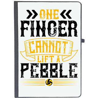                       UDNAG Ruled Notebook Diary 'Pebble | One finger cannot lift a pebble', [A5 80Pages 80GSM]                                              