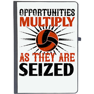                       UDNAG Ruled Notebook Diary 'Vollyball | Opportunities multiply as they are seized', [A5 80Pages 80GSM]                                              