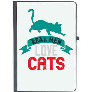                       UDNAG Ruled Notebook Diary 'Cat | eal man love cats 1', [A5 80Pages 80GSM]                                              
