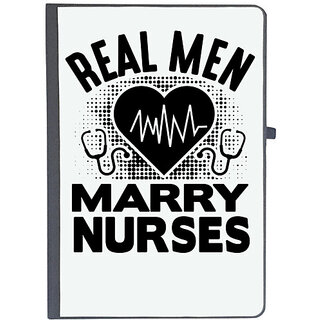                       UDNAG Ruled Notebook Diary 'Nurse | Real men 2', [A5 80Pages 80GSM]                                              