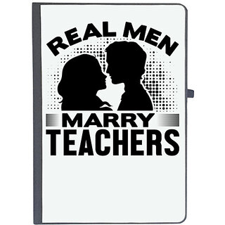                       UDNAG Ruled Notebook Diary 'Teacher | Real men', [A5 80Pages 80GSM]                                              