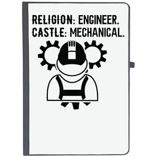                       UDNAG Ruled Notebook Diary 'Mechanical Engineer | Religion', [A5 80Pages 80GSM]                                              