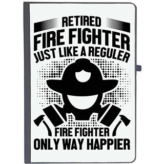                       UDNAG Ruled Notebook Diary 'Fire Fighter | Retired fire', [A5 80Pages 80GSM]                                              