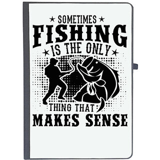                       UDNAG Ruled Notebook Diary 'Fishing | Sometimes', [A5 80Pages 80GSM]                                              