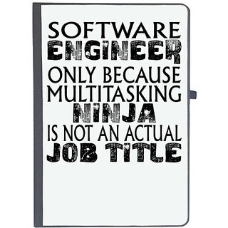                       UDNAG Ruled Notebook Diary 'Software Engineer | sotware engineer only because', [A5 80Pages 80GSM]                                              