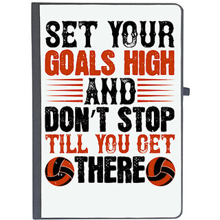                       UDNAG Ruled Notebook Diary 'Vollyball | your goals high, and dont stop till you get there', [A5 80Pages 80GSM]                                              