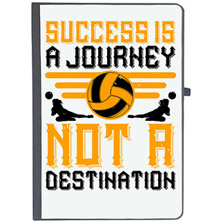                      UDNAG Ruled Notebook Diary 'Vollyball | Success is a journey, not a destination', [A5 80Pages 80GSM]                                              
