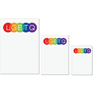 UDNAG Untearable Waterproof Stickers 155GSM 'LGBTQ | LGBTQ' A4 x 1pc, A5 x 1pc & A6 x 2pc