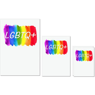 UDNAG Untearable Waterproof Stickers 155GSM 'LGBTQ+ | LGBTQ' A4 x 1pc, A5 x 1pc & A6 x 2pc