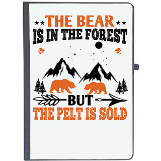                       UDNAG Ruled Notebook Diary 'Forest | 2 The bear is in the forest, but the pelt is soldd', [A5 80Pages 80GSM]                                              