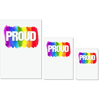 UDNAG Untearable Waterproof Stickers 155GSM 'LGBTQ | Proud to be LGBTQ' A4 x 1pc, A5 x 1pc & A6 x 2pc