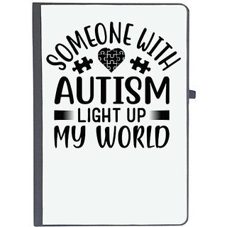                       UDNAG Ruled Notebook Diary 'Autism | Some one with', [A5 80Pages 80GSM]                                              