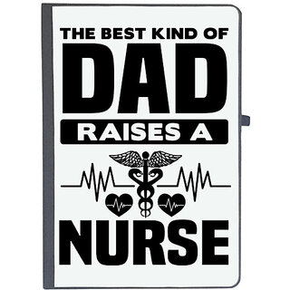                       UDNAG Ruled Notebook Diary 'Father Nurse | The best kind of', [A5 80Pages 80GSM]                                              