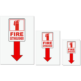 UDNAG Untearable Waterproof Stickers 155GSM 'Fire Extinguisher' A4 x 1pc, A5 x 1pc & A6 x 2pc