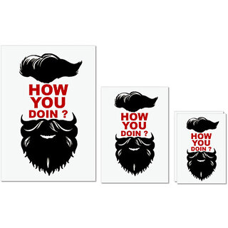 UDNAG Untearable Waterproof Stickers 155GSM 'Beared | How you doing' A4 x 1pc, A5 x 1pc & A6 x 2pc UDNAG Untearable Waterproof Stickers 155GSM 'Beared | How you doing' A4 x 1pc, A5 x 1pc & A6 x 2pc