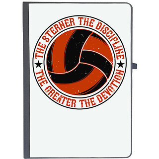                       UDNAG Ruled Notebook Diary 'Volleyball | e sterner the discipline, the greater the devotion', [A5 80Pages 80GSM]                                              