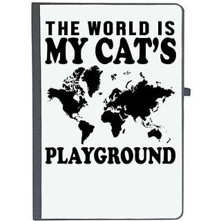                       UDNAG Ruled Notebook Diary 'Cat | The world is', [A5 80Pages 80GSM]                                              