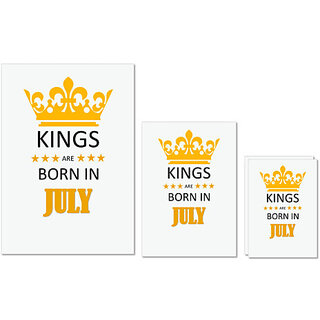 UDNAG Untearable Waterproof Stickers 155GSM 'Birthday | Kings are born in July' A4 x 1pc, A5 x 1pc & A6 x 2pc UDNAG Untearable Waterproof Stickers 155GSM 'Birthday | Kings are born in July' A4 x 1pc, A5 x 1pc & A6 x 2pc