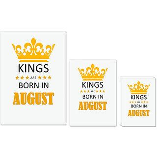 UDNAG Untearable Waterproof Stickers 155GSM 'Birthday | Kings are born in August' A4 x 1pc, A5 x 1pc & A6 x 2pc UDNAG Untearable Waterproof Stickers 155GSM 'Birthday | Kings are born in August' A4 x 1pc, A5 x 1pc & A6 x 2pc