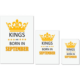 UDNAG Untearable Waterproof Stickers 155GSM 'Birthday | Kings are born in September' A4 x 1pc, A5 x 1pc & A6 x 2pc UDNAG Untearable Waterproof Stickers 155GSM 'Birthday | Kings are born in September' A4 x 1pc, A5 x 1pc & A6 x 2pc