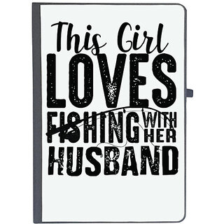                       UDNAG Ruled Notebook Diary 'Fishing | This Girl', [A5 80Pages 80GSM]                                              