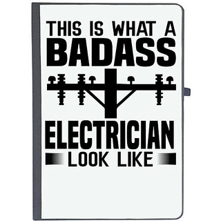                       UDNAG Ruled Notebook Diary 'Electrician | This is what', [A5 80Pages 80GSM]                                              