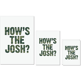                       UDNAG Untearable Waterproof Stickers 155GSM 'How's the Josh ?' A4 x 1pc, A5 x 1pc & A6 x 2pc                                              