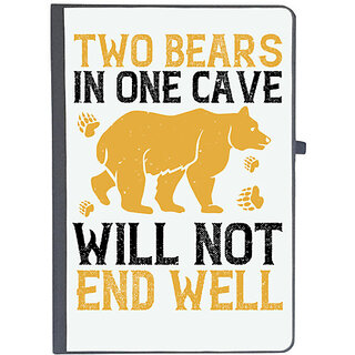                       UDNAG Ruled Notebook Diary 'Bear | Two bears in one cave will not end well 01', [A5 80Pages 80GSM]                                              