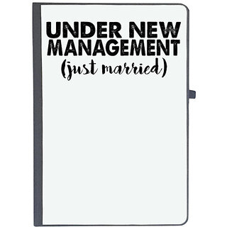                       UDNAG Ruled Notebook Diary 'Couple | nder new management', [A5 80Pages 80GSM]                                              