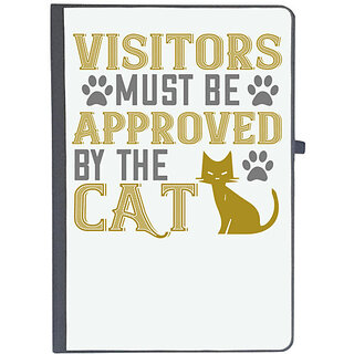                      UDNAG Ruled Notebook Diary 'Cat | visitors must beapprovedby the cat', [A5 80Pages 80GSM]                                              