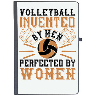                       UDNAG Ruled Notebook Diary 'Volleyball | Volleyball Invented by men, perfected by women', [A5 80Pages 80GSM]                                              