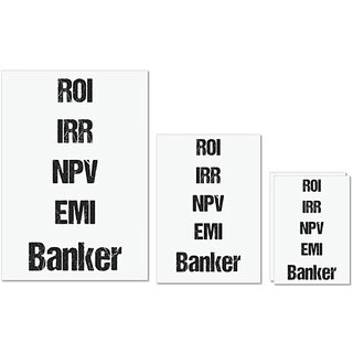 UDNAG Untearable Waterproof Stickers 155GSM 'ROI IRR NPV EMI Banker' A4 x 1pc, A5 x 1pc & A6 x 2pc UDNAG Untearable Waterproof Stickers 155GSM 'ROI IRR NPV EMI Banker' A4 x 1pc, A5 x 1pc & A6 x 2pc