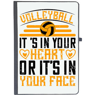                       UDNAG Ruled Notebook Diary 'Volleyball | volleyball; its in your heart or its in your face', [A5 80Pages 80GSM]                                              