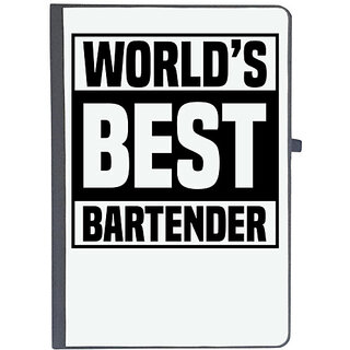                       UDNAG Ruled Notebook Diary 'Bartender | World's best', [A5 80Pages 80GSM]                                              