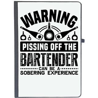                       UDNAG Ruled Notebook Diary 'Bartender | Warning', [A5 80Pages 80GSM]                                              