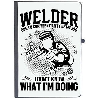                       UDNAG Ruled Notebook Diary 'Welder | Welder due to', [A5 80Pages 80GSM]                                              