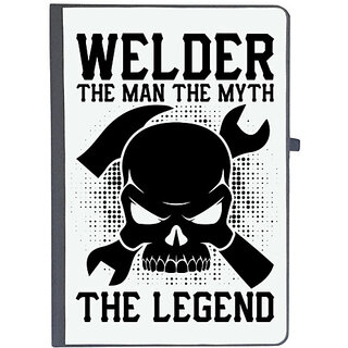                       UDNAG Ruled Notebook Diary 'Welder | Welder the man', [A5 80Pages 80GSM]                                              