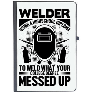                       UDNAG Ruled Notebook Diary 'Welder | Welder using', [A5 80Pages 80GSM]                                              